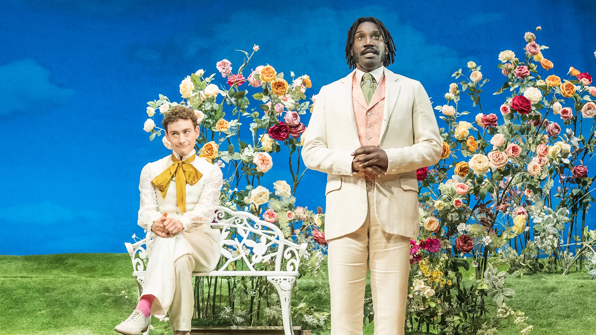 Olly Alexander and Nathan Stewart Jarrett in The Importance of Being Earnest